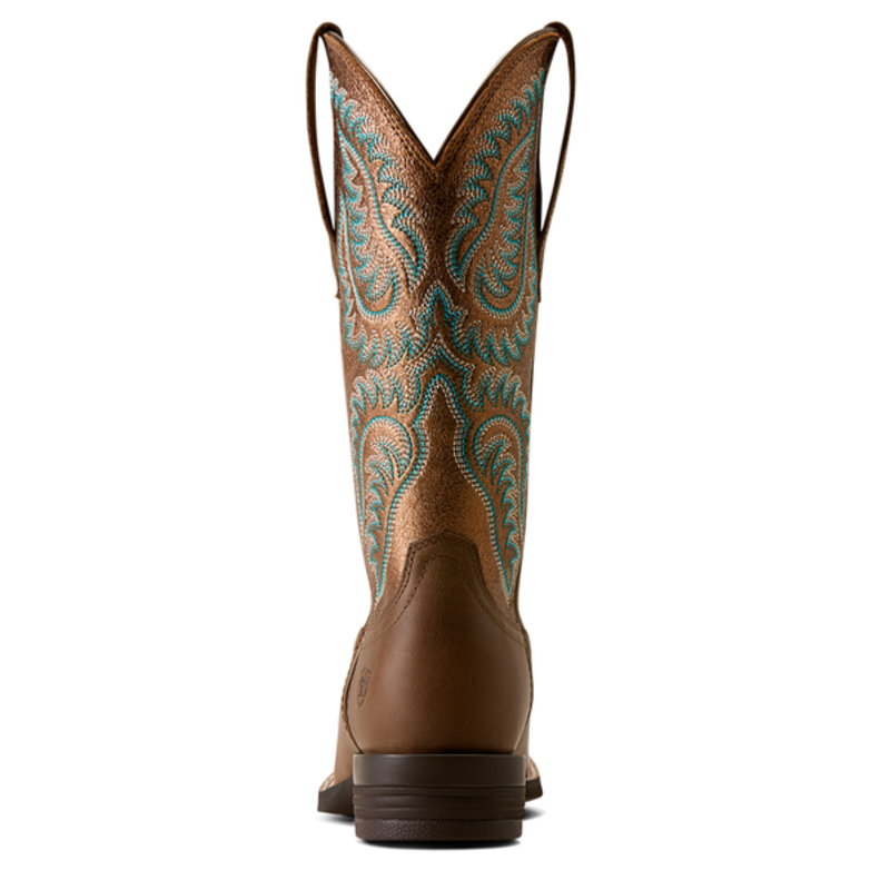 Ariat Women's Cattle Caite Wide Square Toe Western Boot - Mocha Dust-1