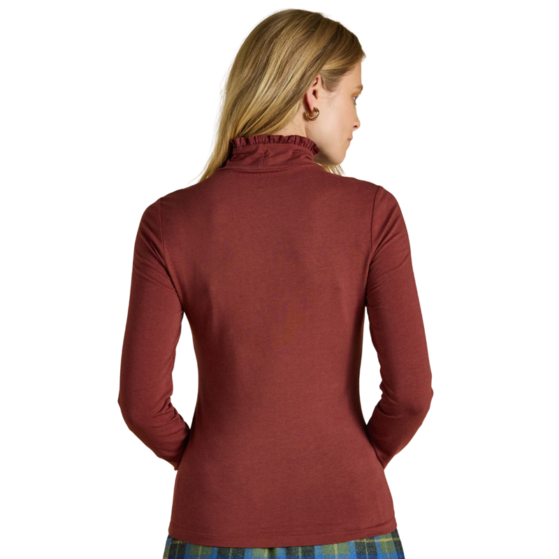Joules Ladies Amy Jersey Top - Russet-1