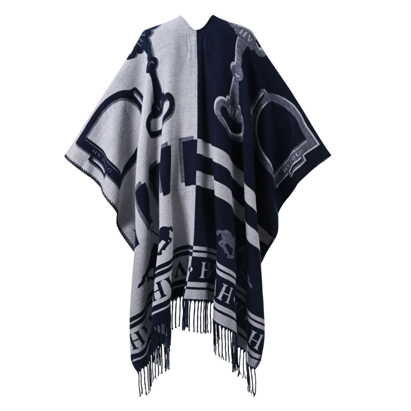 HV Polo Ladies Shelly Poncho - Navy-1