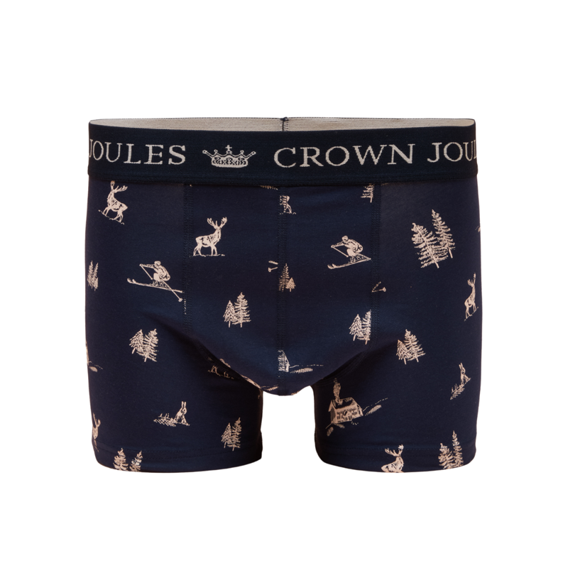 Joules Men's Crown Joules 2 Pack Boxers - Cream/Navy-1