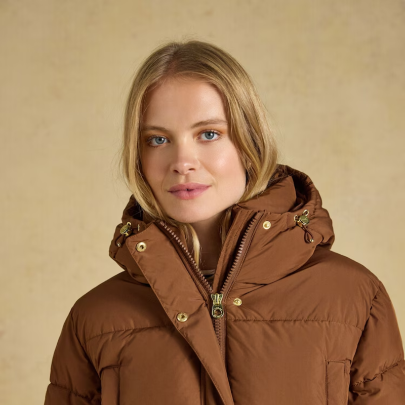 Joules Ladies Matchday Coat - Brown-3