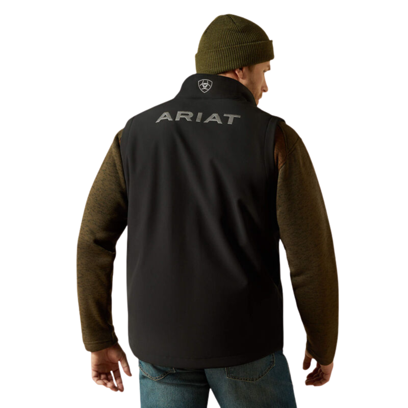 Ariat Men's Logo Softshell Vest - Black-1