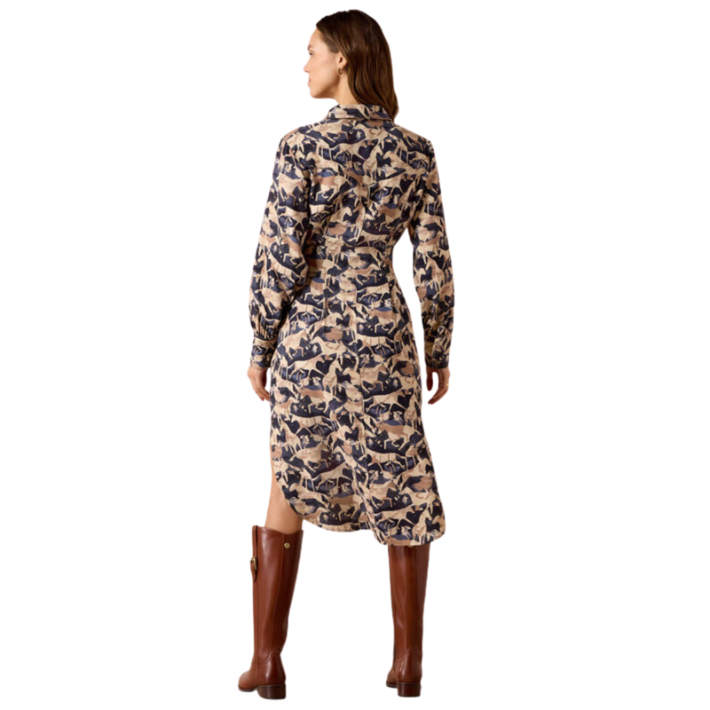Ariat Women's Culham Dress - Navy Coincide Print-2