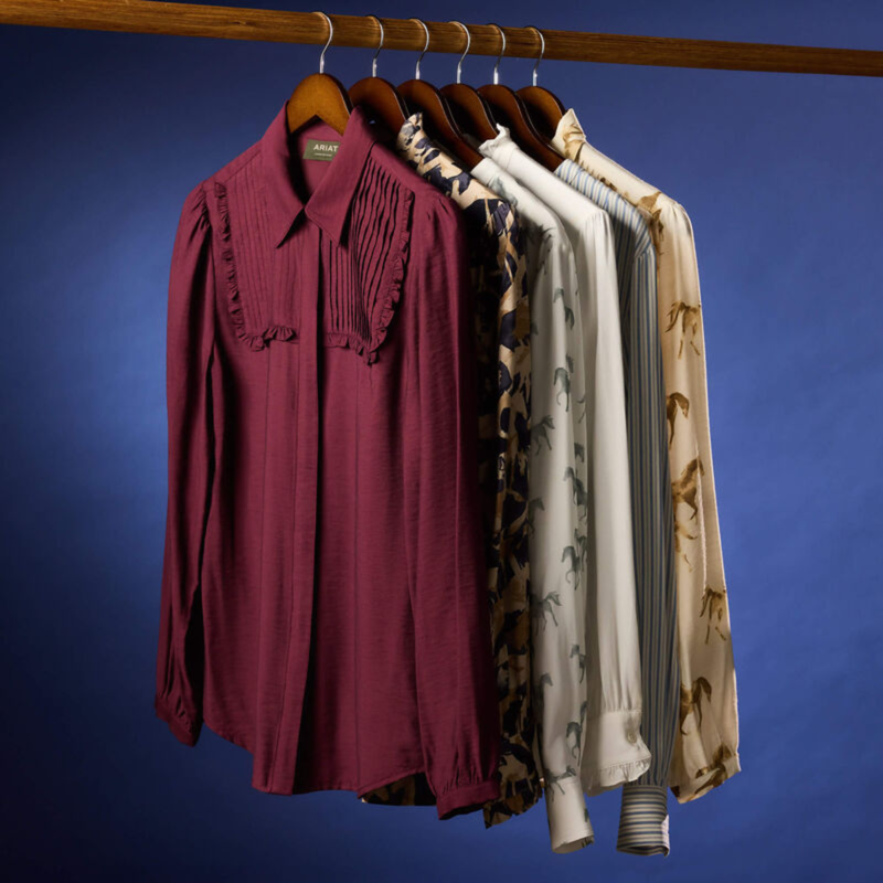Ariat Women's Harrington Blouse - Windsor Wine-3