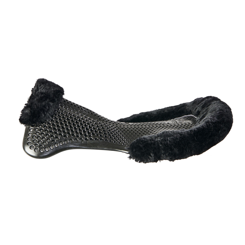 Acavallo Gel Pad and Front Riser Sheep Cut Out Just Gel - Black-1