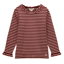 Joules Girls' Sophie Long Sleeve Ribbed Top - Brown/Pink