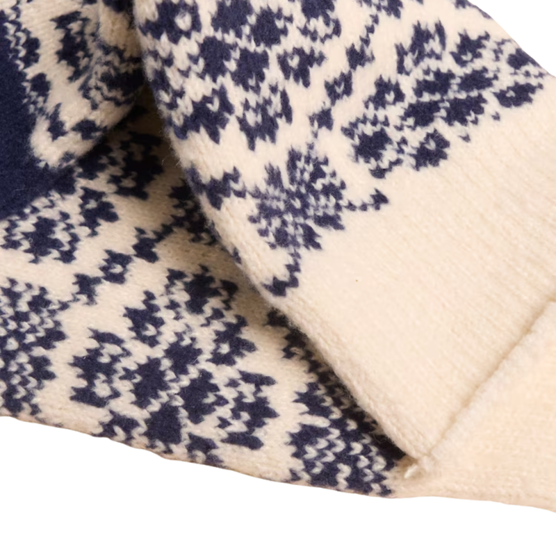 Joules Ladies Cosy Geo Socks - Navy Geo-1