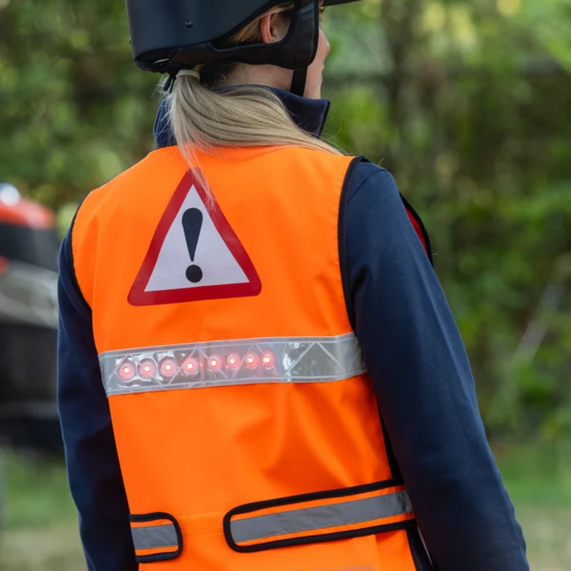 Woof Wear LED Hi Vis Riding Vest - Orange-1