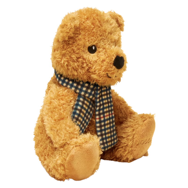 Joules Traditional Bear with Henson Check Scarf-1