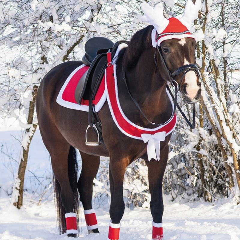 QHP Christmas Breast Strap - Red-3