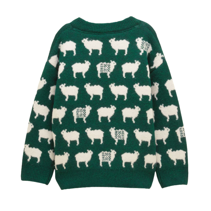 Joules Girls' Crew Jumper - Green-1