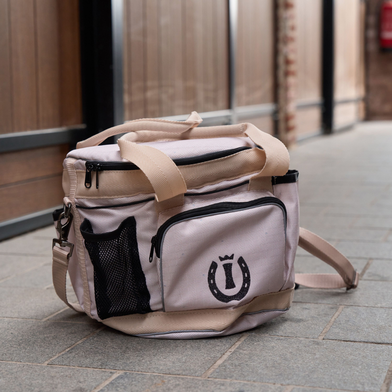 Imperial Riding Basic Grooming Bag - Taupe Herringbone-1
