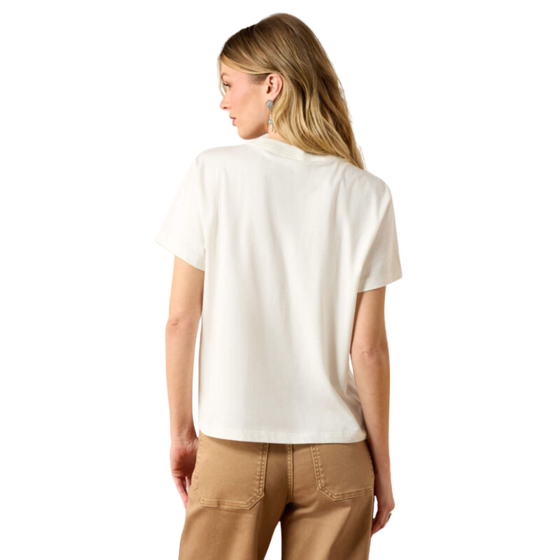 Ariat Women's Cowgirls Don't Cry T-Shirt - Coconut Milk-2