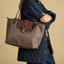 Joules Edie Zip Top Shopper Bag - Neutral Check