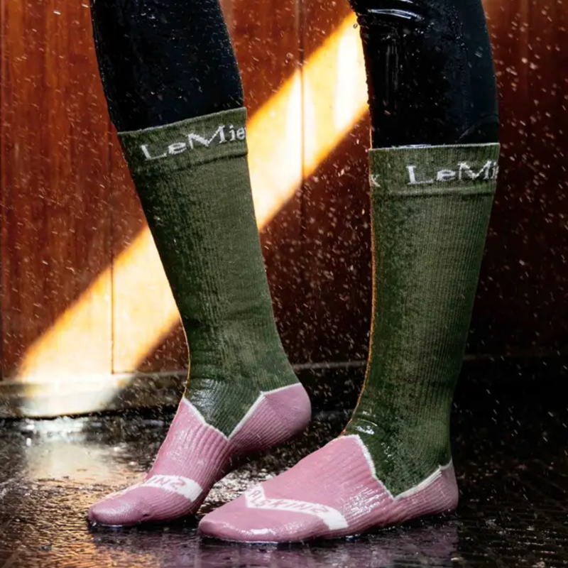 LeMieux x Sealskinz Waterproof Socks - Olive-1