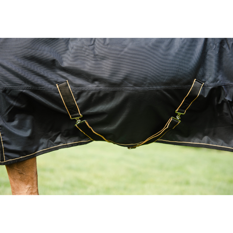Mackey Lugnaquilla Half Neck Heavyweight Turnout Rug - Black/Gold-5