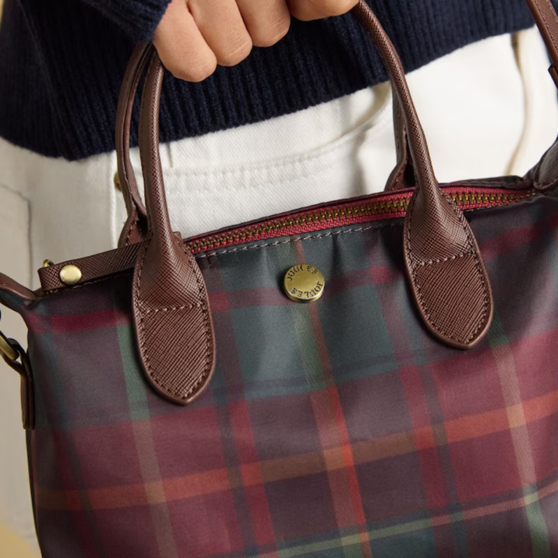 Joules Edie Crossbody Bag - Red Check-3