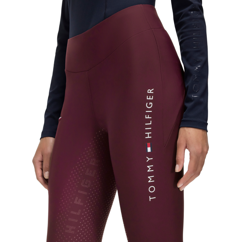 Tommy Hilfiger Women's Elmira Winter Full Grip Leggings - Deep Burgundy-3