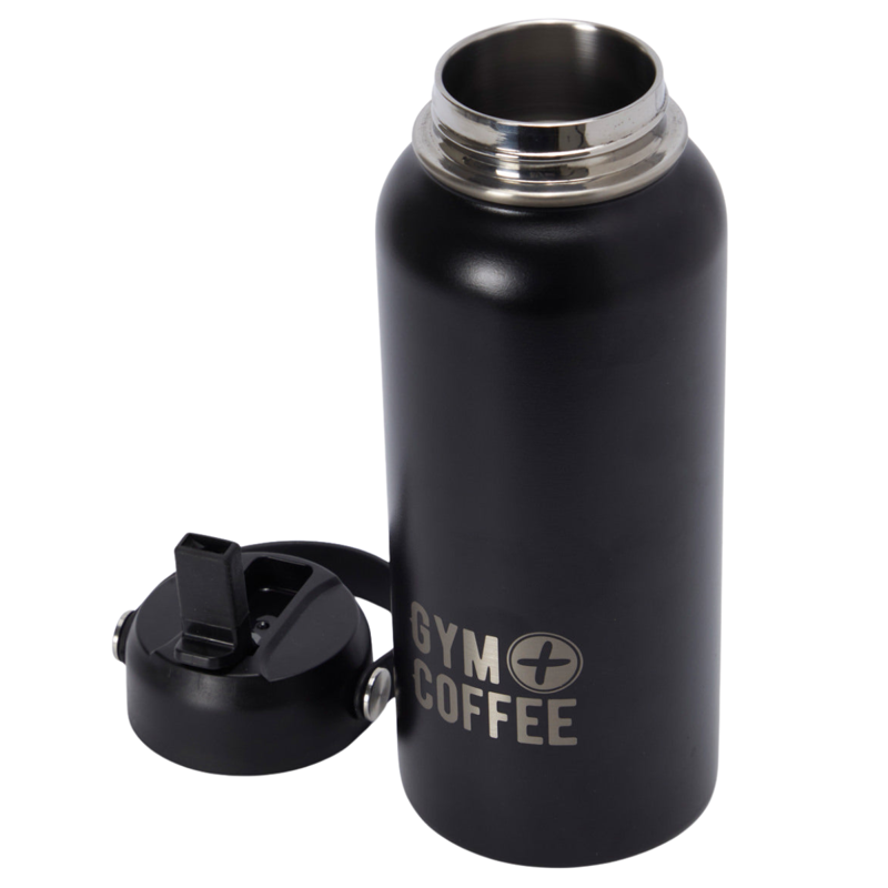 Gym + Coffee 1L Hydrate Bottle - Black-1