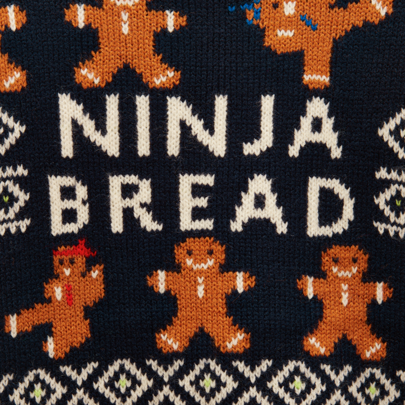 Joules Boys' Ninja Bread Crew Knitted Jumper - Navy-3