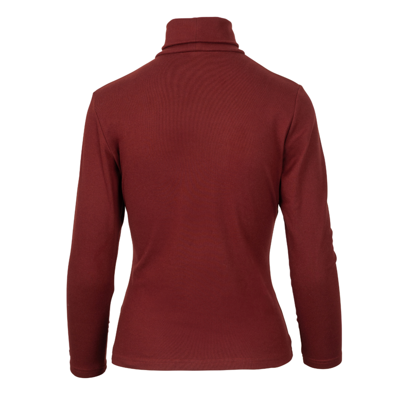 Woof Wear Ladies Roll Neck Shirt - Plum-9