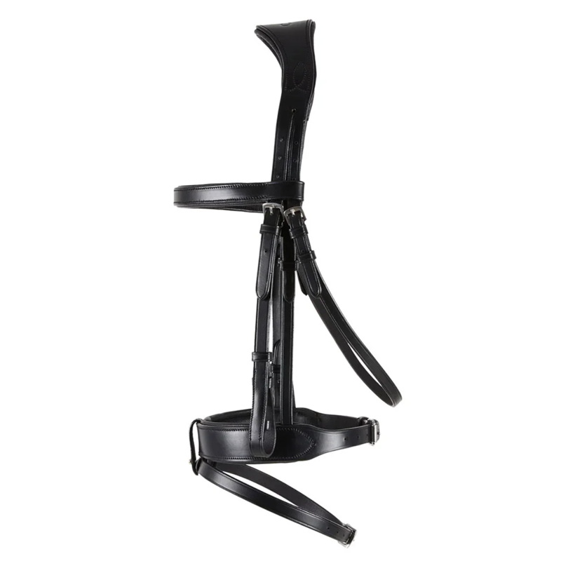 Cameo ComfortPro Show Bridle with Inside Grip Reins - Black-1