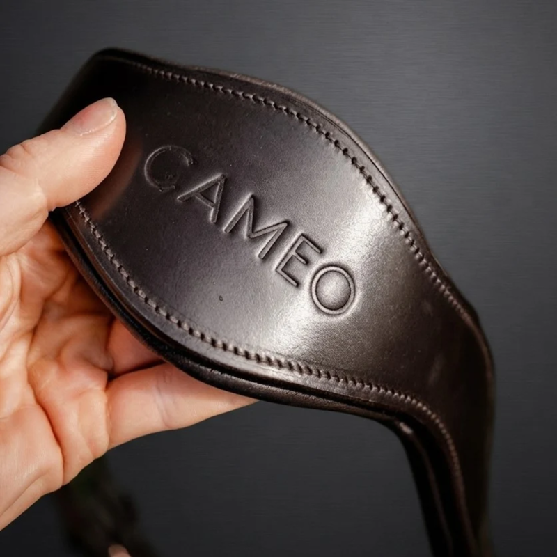 Cameo ComfortPro Grackle Bridle with Rubber Grip Reins - Dark Brown-1