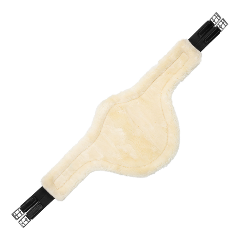 Acavallo Jumping Stud Guard Girth with Removeable Sheep Skin - Black-1