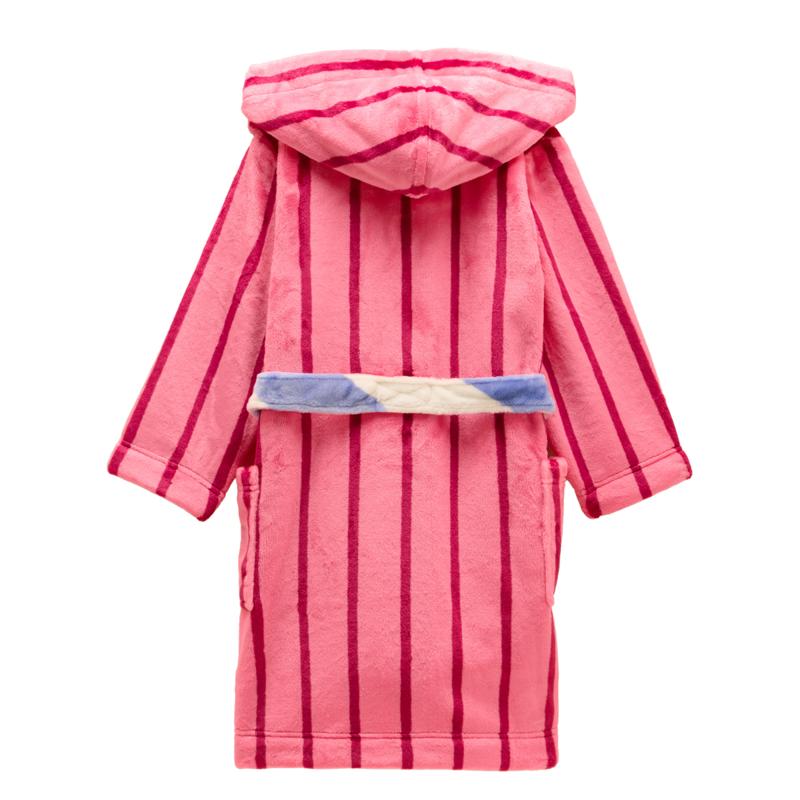 Joules Girls' Snug Dressing Gown - Pink Stripe-1
