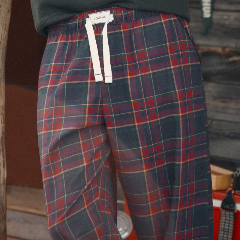 Joules Men's Flannel Pyjama Bottoms - Burgundy Red-5