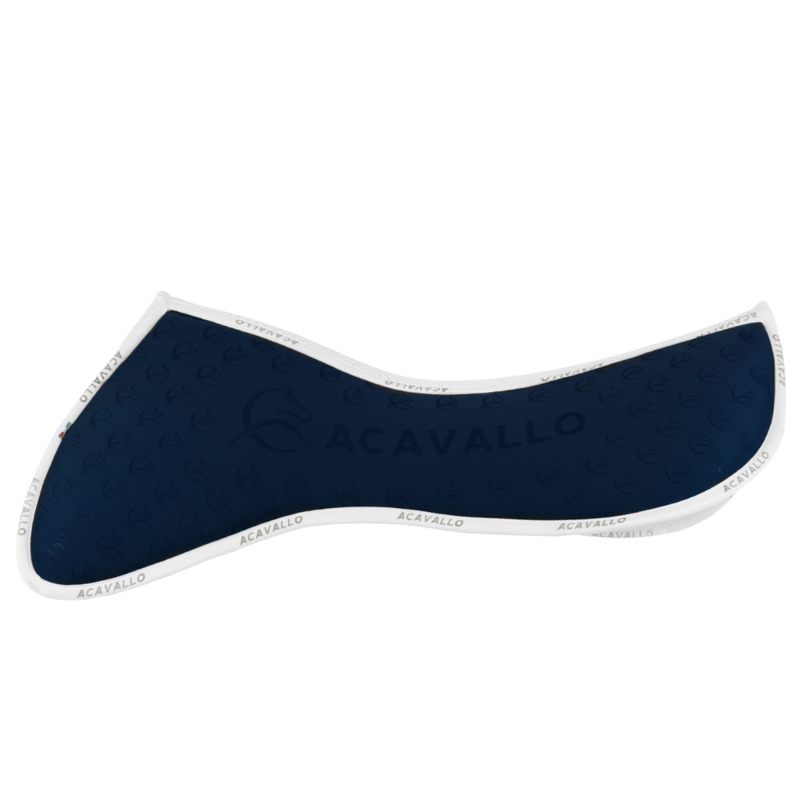 Acavallo Elastane and Bamboo Silicone Grip Flat Pad - Deep Blue/White-1