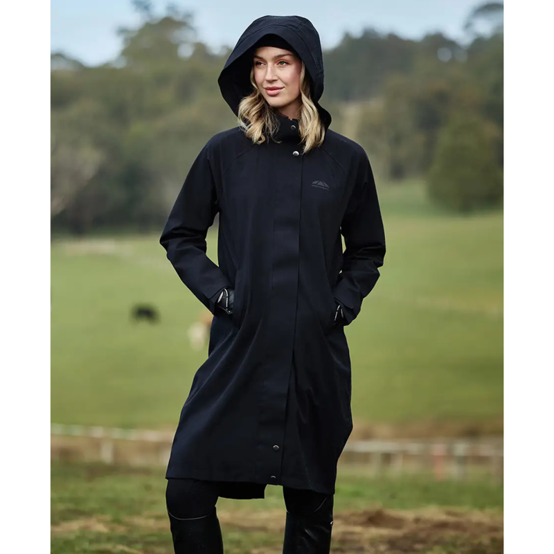WeatherBeeta Windbreaker Reflective Longline Riding Jacket - Black-1