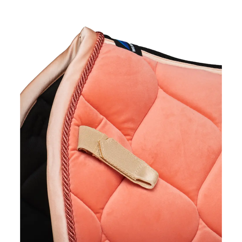 WeatherBeeta Velvet Dressage Saddlepad - Coral-1