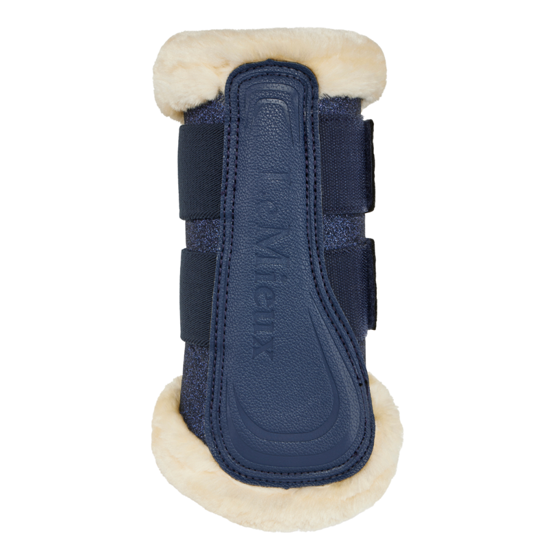 LeMieux Lustre Fleece Edged Brushing Boots - Sapphire-4