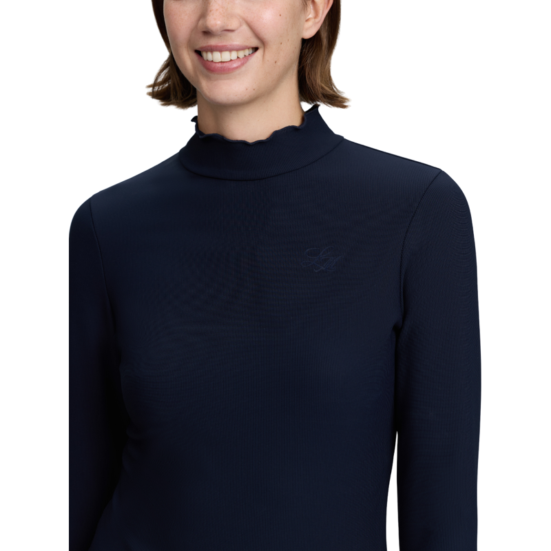 LeMieux Lustre Ribbed Top - Sapphire-2