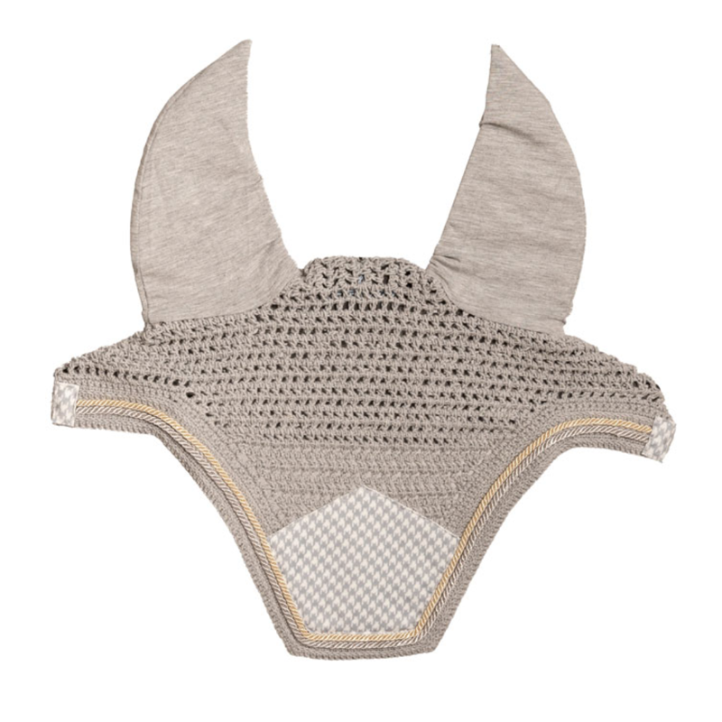 Kentucky Velvet Printing Wellington Fly Veil - Grey/White-1