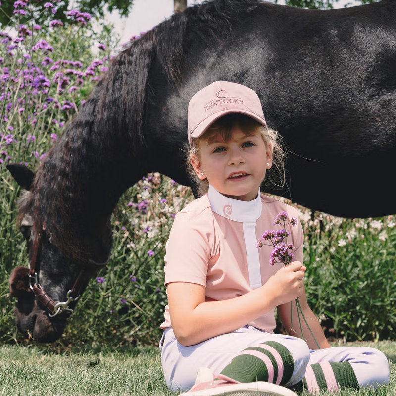 Kentucky Kids Velvet Cap - Old Rose-1