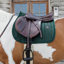 Kentucky Velvet Pearls Jumping Saddlepad - Pine Green