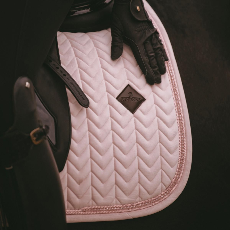 Kentucky Velvet Pearls Dressage Saddlepad - Soft Rose-2
