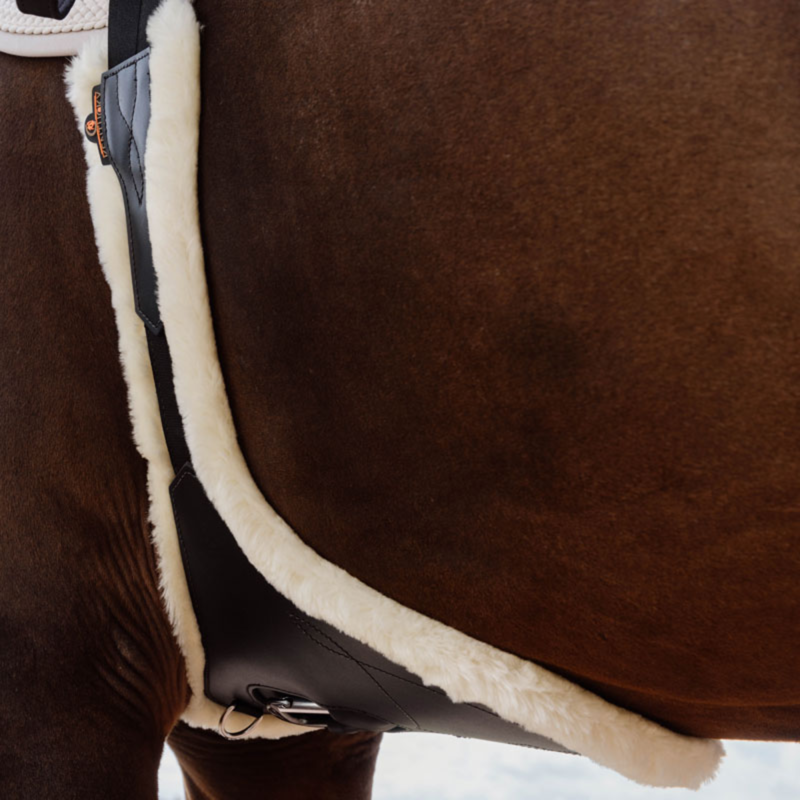 Kentucky Sheepskin Anatomic Stud Girth - Brown-1