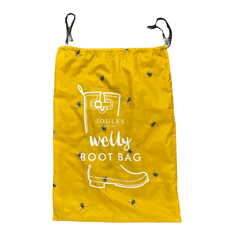 Joules Drawstring Boot Bag - Gold Botanical Bee