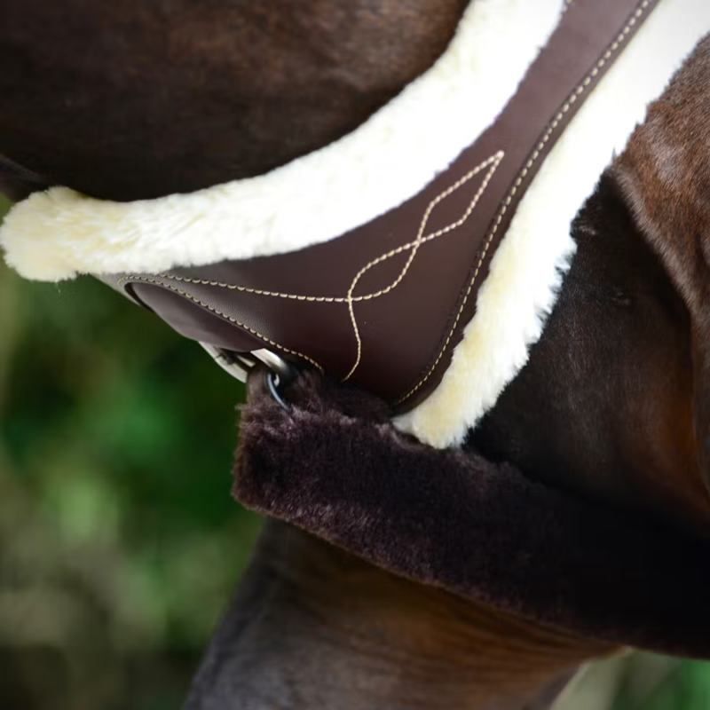 Kentucky Sheepskin Anatomic Girth Cover - Natural-1