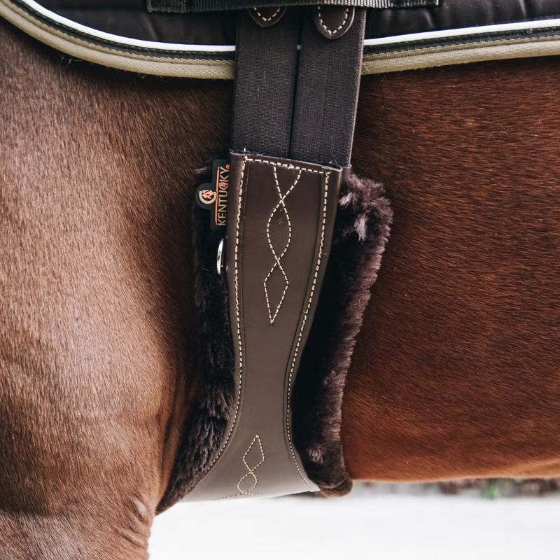 Kentucky Sheepskin Anatomic Girth Cover - Brown-1