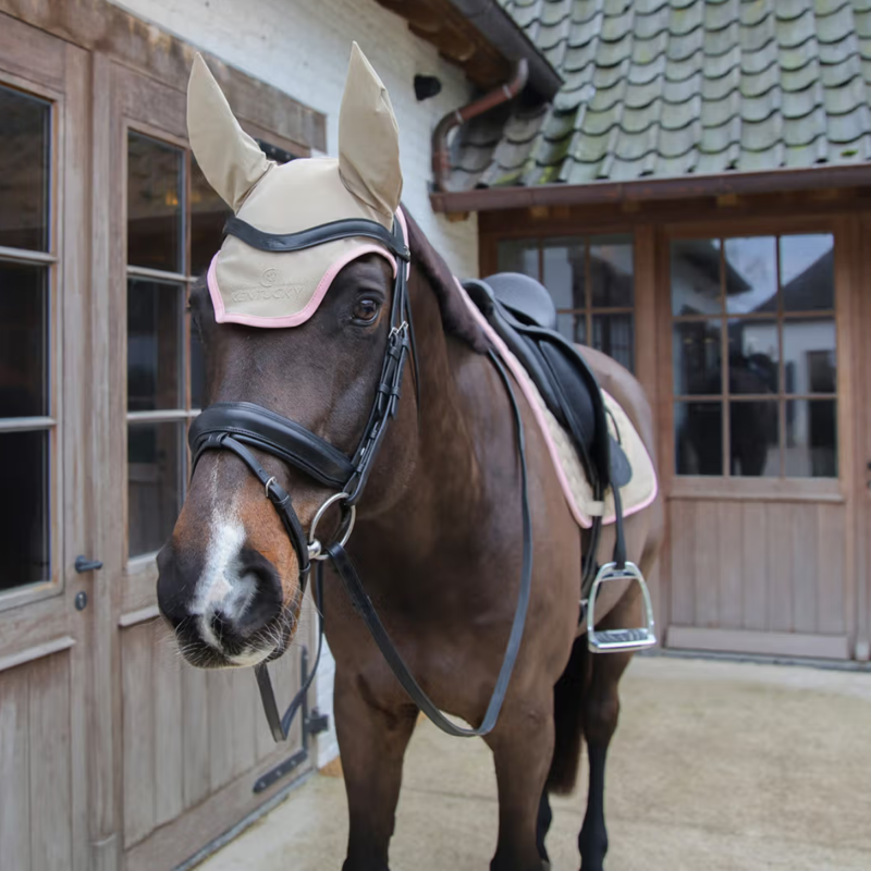 Kentucky Soundless Softshell Wellington Fly Veil Full - Beige/Old Rose-1