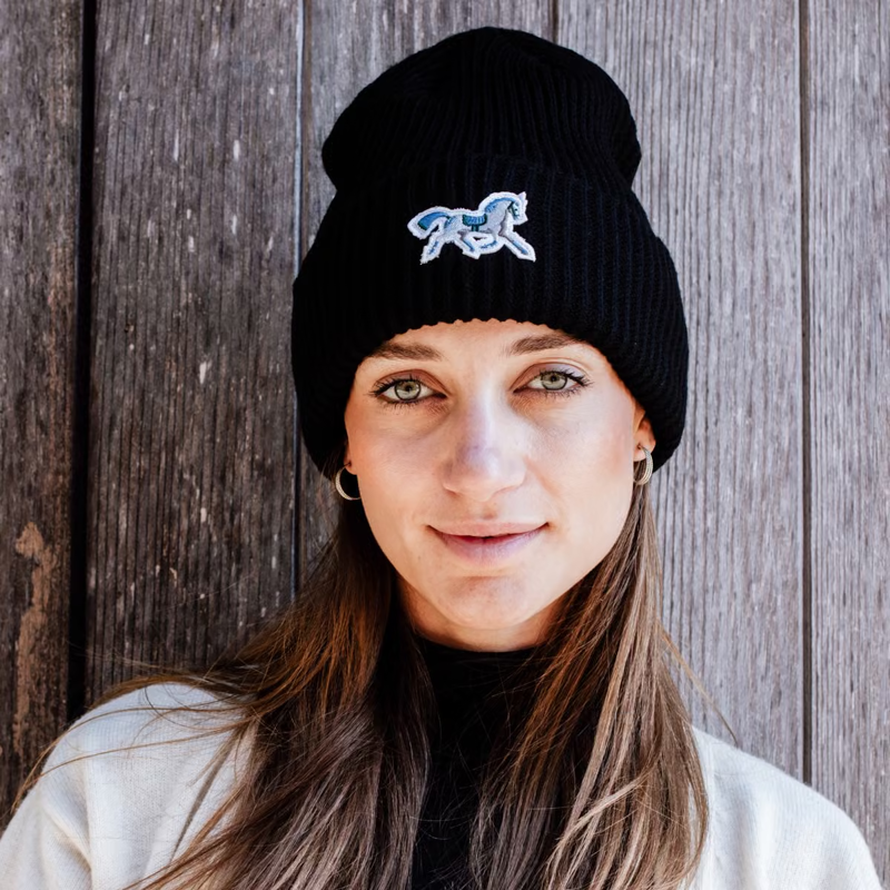 Kentucky Black Horse Beanie - Navy-1