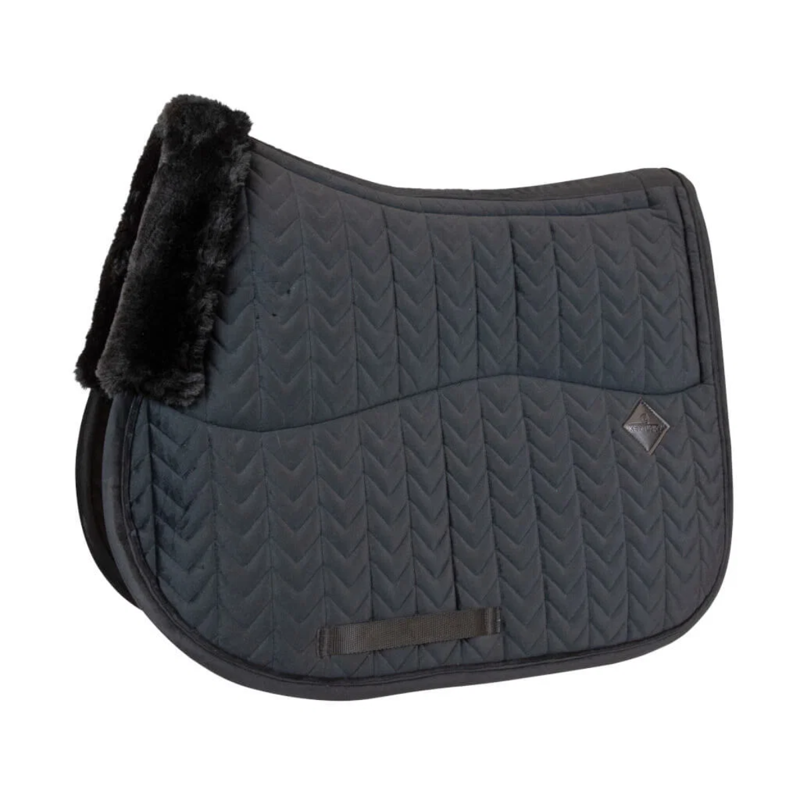 Kentucky Skin Friendly Velvet Jumping Saddlepad Full - Black-3