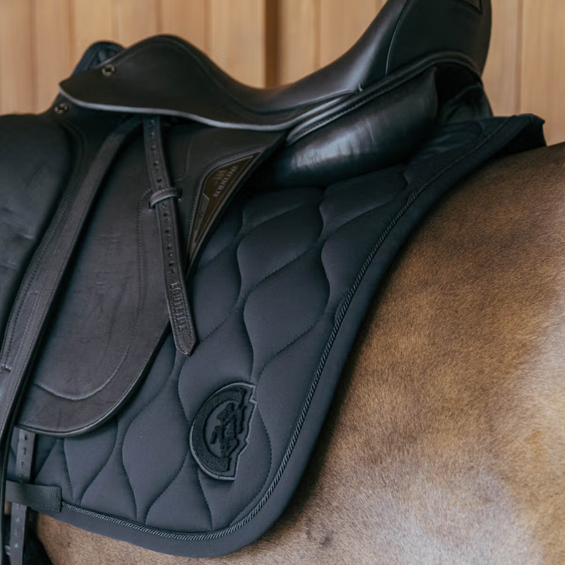 Kentucky Wave 3D Logo Dressage Saddlepad Full - Black-1