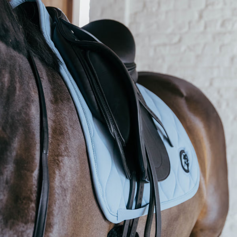 Kentucky Wave 3D Logo Dressage Saddlepad Full - Light Blue-1