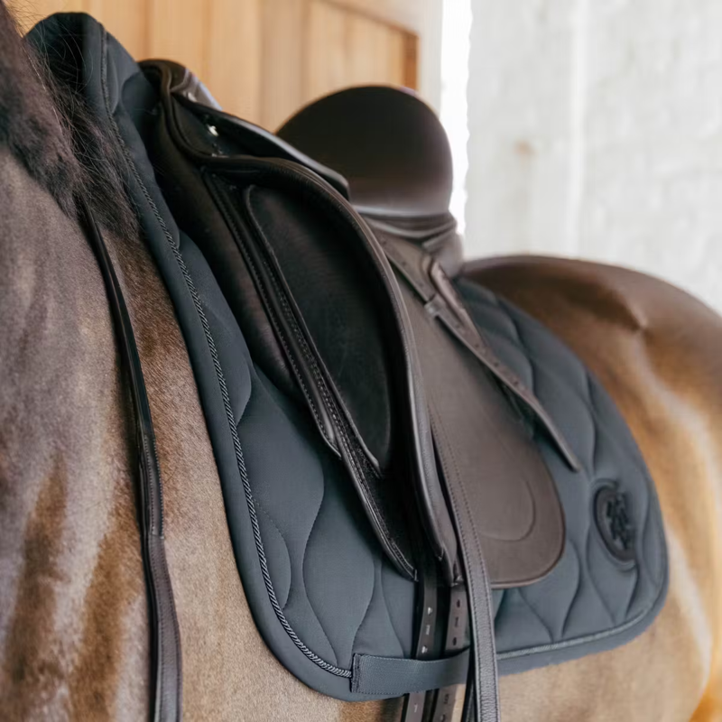 Kentucky Wave 3D Logo Dressage Saddlepad Full - Pine Green-1