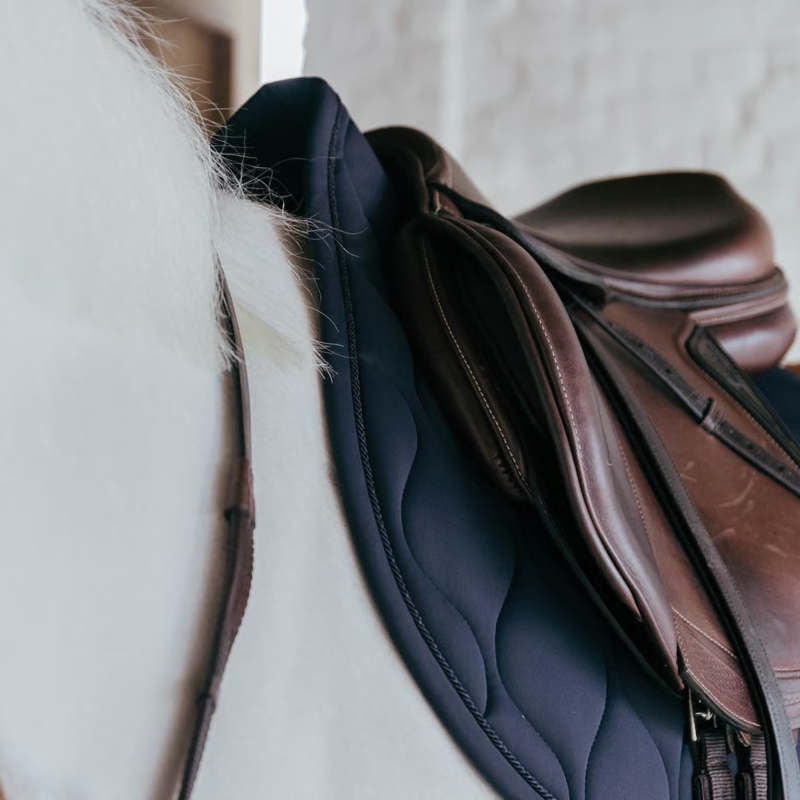 Kentucky Wave 3D Logo Show Jumping Saddlepad Full - Navy-1